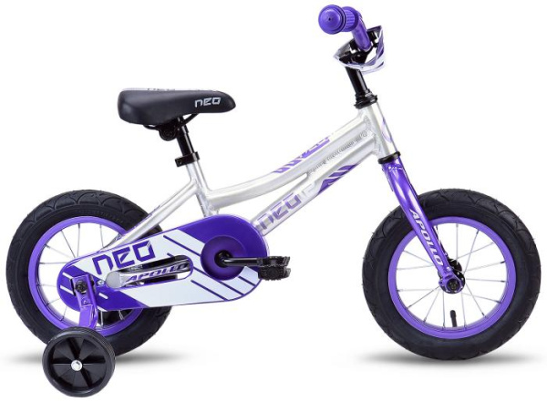 Детский велосипед Apollo Neo girls 12" фиолетовый/белый 2019