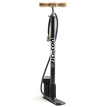 Насос Scicon Floor Pump, Steel Black