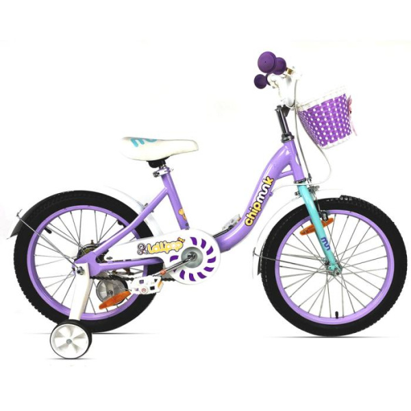 Детский велосипед RoyalBaby Chipmunk MM Girls 18", OFFICIAL UA, Фиолетовый