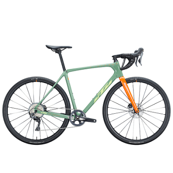 Гравийный велосипед KTM X-Strada Master Бирюзовый (оранжево-лайм) 2021