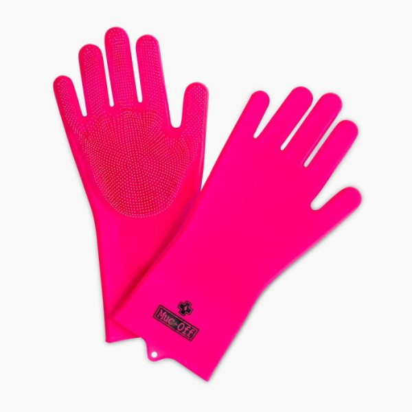 Рукавицы для мойки MUC-OFF Deep Scrubber Gloves L, розовые