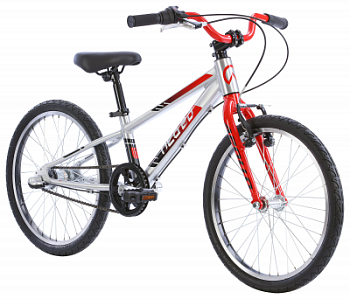 Детский велосипед Apollo NEO 3i boys 20", Brushed Alloy / Red / Black Fade