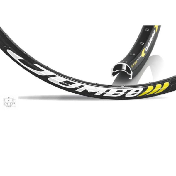 Обод Remerx Jumbo 26" (559x23), серебристый, дв. пистонир, 36 спиц