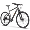 Гибридный велосипед Ghost Square Cross Essential AL W 28"  серо-черный 2021 рама L