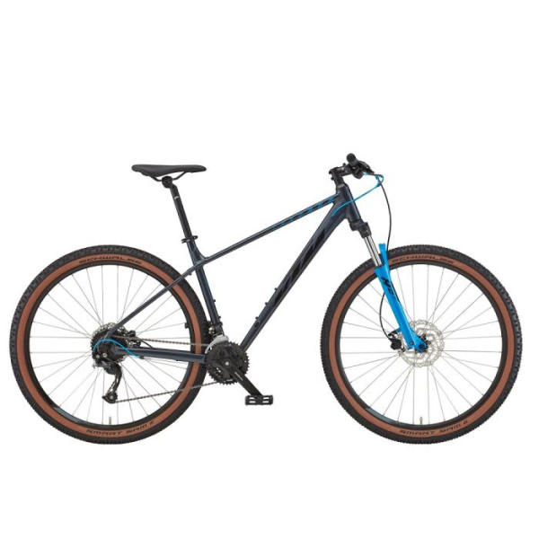 Горный велосипед KTM CHICAGO 291 29" рама M/43, серый (черно-голубой), 2022
