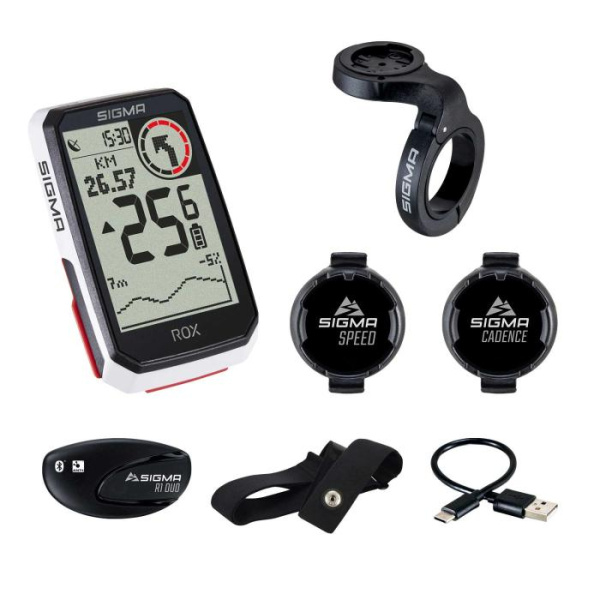 Велокомпьютер ROX 4.0 White Sensor Set Sigma Sport