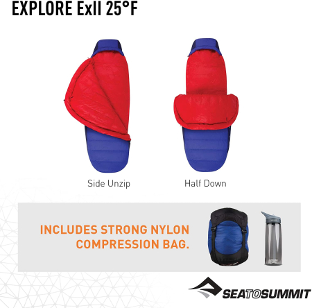 Спальный мешок Explore ExII, 183 см - Left Zip, Royal/Indigo от Sea to Summit