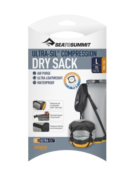 Компрессионный гермомешок Ultra-Sil Compression Dry Sack Grey, 20 л от Sea to Summit