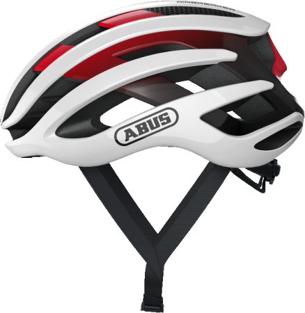 Велошлем ABUS Airbreaker, White Red