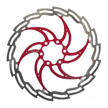 Ротор XLC BR-X02, ø160 мм, серебристо-красный