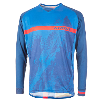 Велоджерси Ghost MTN Ride Line 3/4, Сине-красный