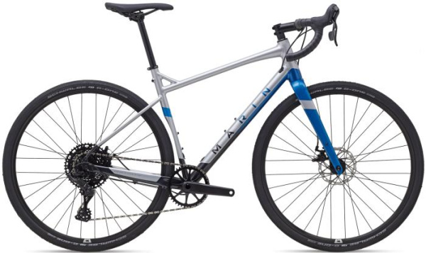 Гравийный велосипед 28" Marin GESTALT X10 рама - 54см 2021 Gloss Chrome/Blue/Black