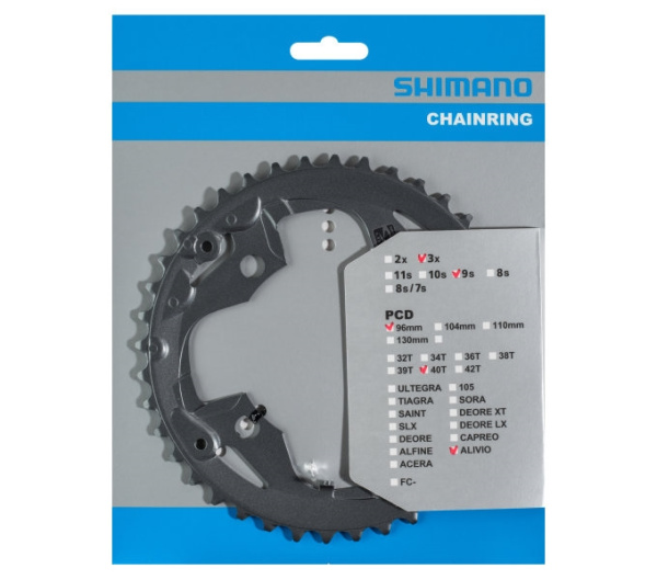 Зірка шатунів Shimano FC-M4000 ALIVIO, 40зуб. 9-швидк