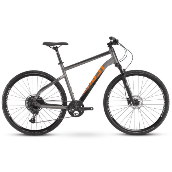 Гибридный велосипед Ghost Square Cross Essential AL W 28" серо-черный 2021