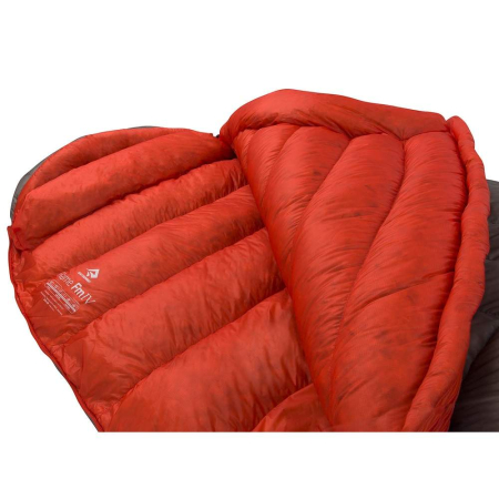 Женский спальный мешок Flame FmIV (-10/-17°C), 183 см - Right Zip, Dark Grey/Paprika от Sea to Summit