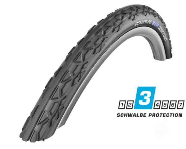 Покрышка Schwalbe Downtown 24" (K-Guard, GRC), Grey/Black