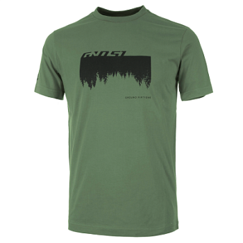 Велофутболка Ghost MTN Casual Line Woods, Зелено-черный