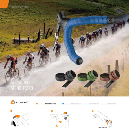 Обмотка руля Ciclovation Advanced Grind Touch - Коричневый