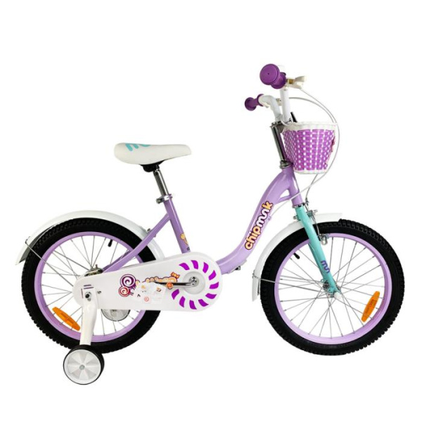 Детский велосипед RoyalBaby Chipmunk MM Girls 14", OFFICIAL UA, Фиолетовый