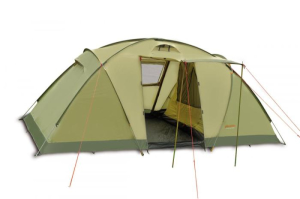 Палатка четырехместная Pinguin Base Camp Green, 4-местная