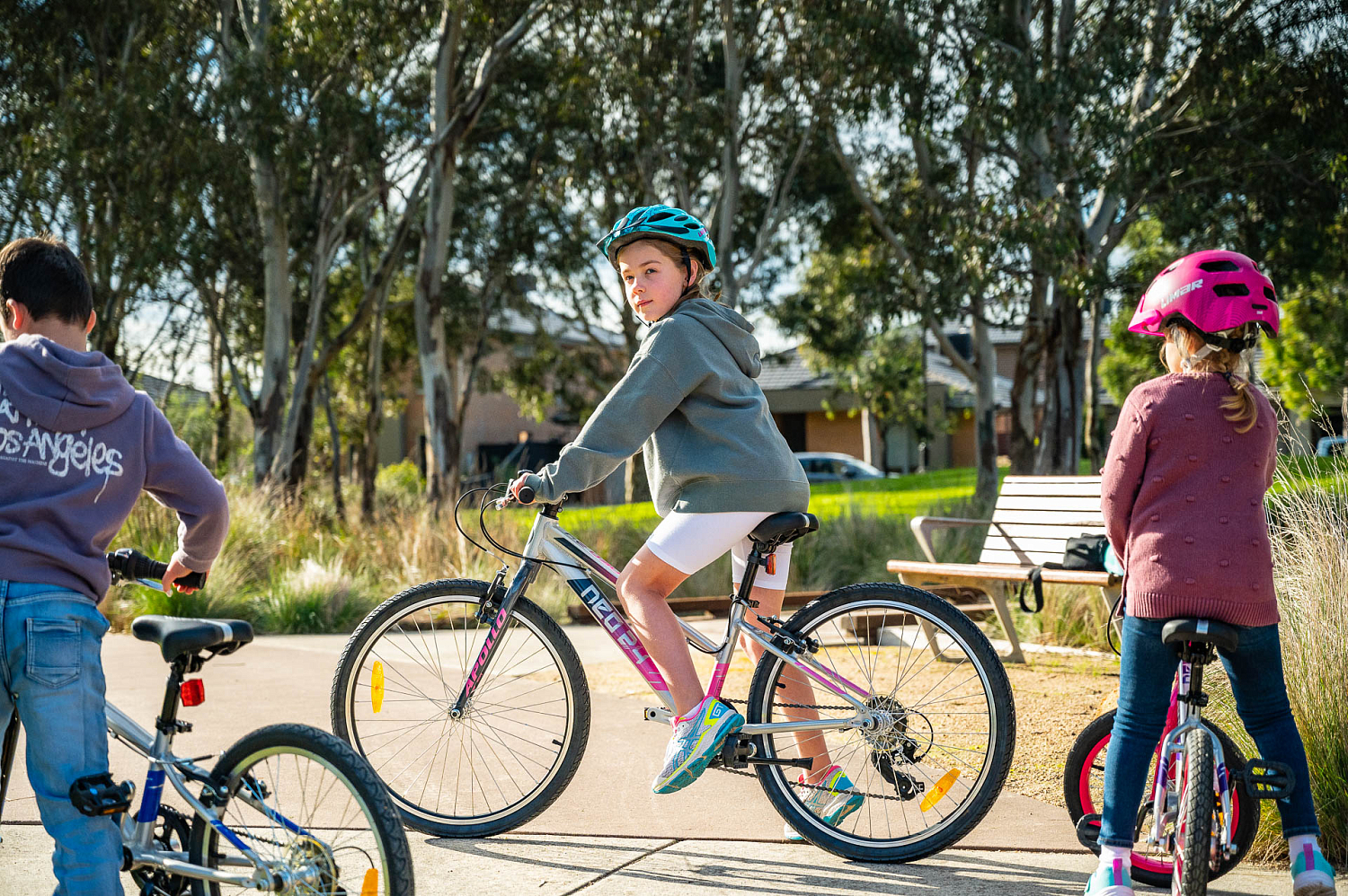 Детский велосипед Apollo NEO 7s girls 24", Brushed Alloy / Charcoal / Lavender Fade