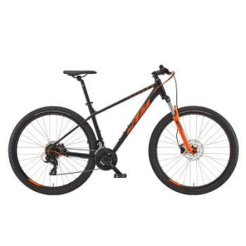 Горный велосипед KTM CHICAGO 292 29" рама XL/53, черный матовый (оранжевый), 2022