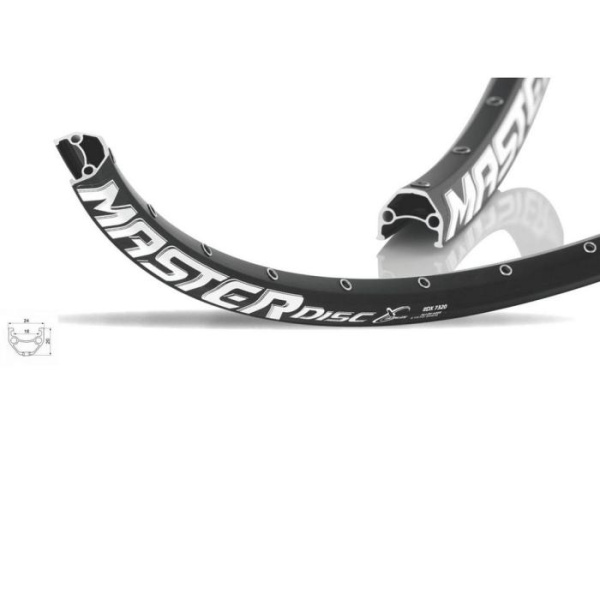 Обод Remerx Master Disc RDX 7320 26" (559 x19) черный, MTB, пистонир., под диск,36 спиц