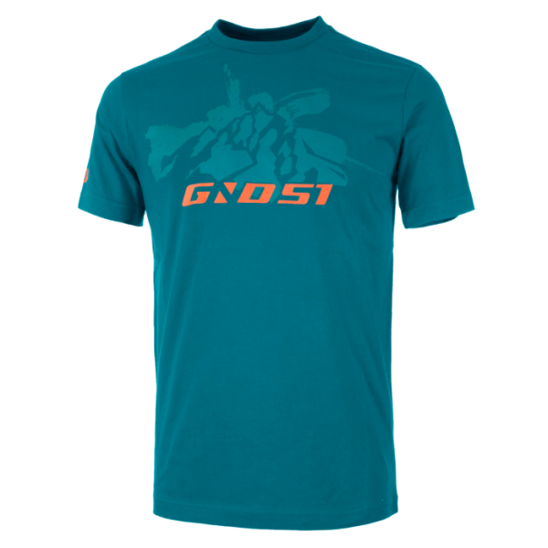 Велофутболка Ghost MTN Casual Line Rebel, Зелено-оранжевый