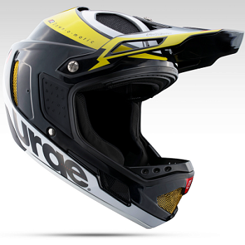 Велошлем Urge Down-O-Matic Черно-желто-белый