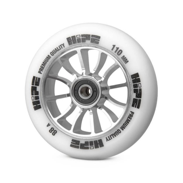 Колесо для трюкового самоката Hipe H01 110 мм, Silver/White