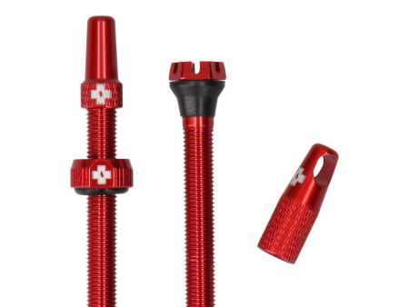 Вентили для бескамерных колес MUC-OFF Tubeless Valves V2, 44 мм, красные