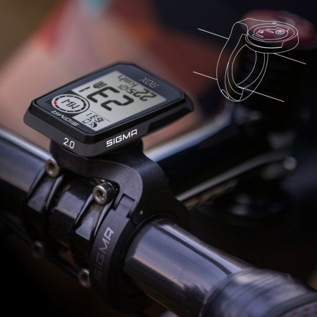 Велокомпьютер ROX 2.0 Black Top Mount Sigma Sport