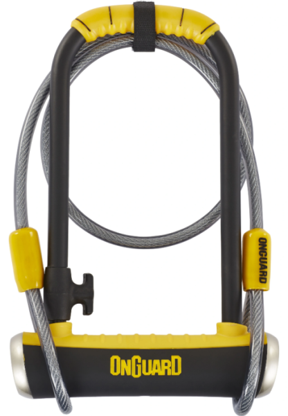 Велозамок OnGuard Pitbull DT + Кабель 1200х10 мм, Черный