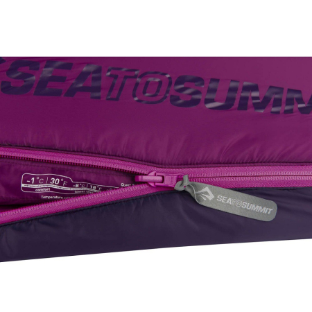 Женский спальный мешок Quest QuI (-1/-8°C), 183 см - Right Zip, Blackberry/Grape от Sea to Summit