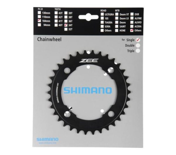 Зірка шатунів Shimano FC-M640 ZEE, 34зуб.