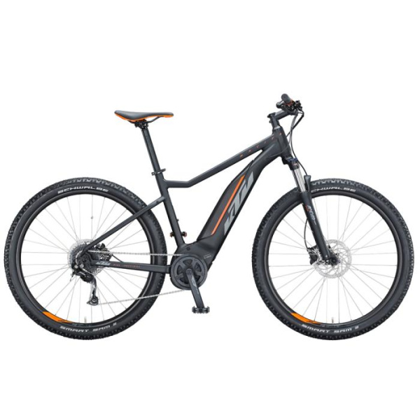 Электровелосипед KTM Macina Ride 291 29" черный (серо-оранжевый) 2021