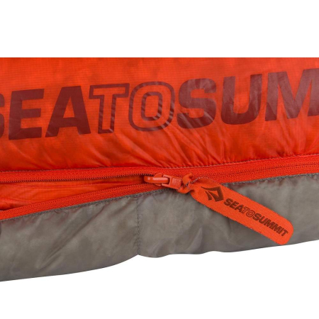 Женский спальный мешок Flame FmIV (-10/-17°C), 183 см - Right Zip, Dark Grey/Paprika от Sea to Summit