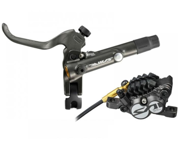 Гальмо гідравл. Дискове SHIMANO M820 SAINT переднє (ліва ручка, 4-поршн каліпер, гідроліния 1000мм)