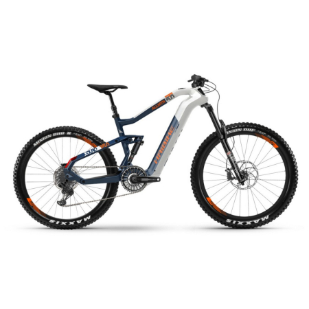 Электровелосипед Haibike Xduro AllMtn 5.0 Carbon Flyon 27.5/29" Бело-синий 2020