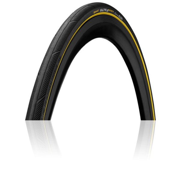 Покрышка Continental Ultra Sport III 28" (700), Black/Yellow Skin Foldable