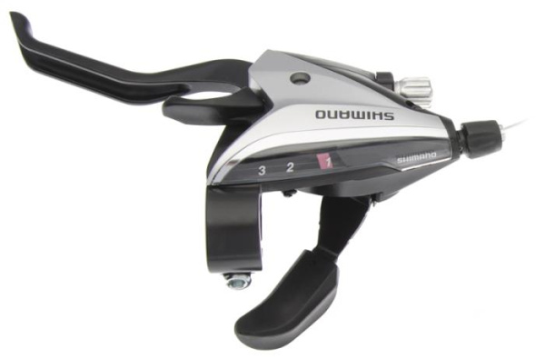 Гальм ручка/шифтер Shimano ST-EF65 лівий 3-зв трос, срібл ОЕМ