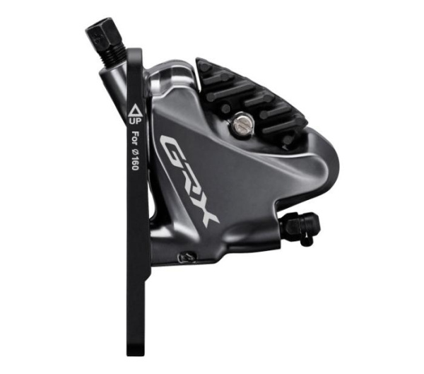 Каліпер гідравл. диск тормозов SHIMANO BR-RX810, GRX, передний, FLAT MOUNT, 140/160MM ротор, колодка L03A RESIN PAD(W/FIN)