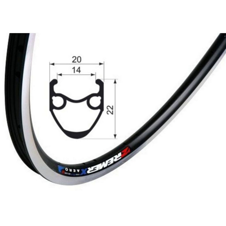 Обод Remerx RMX 5024 AERO, 622x14, SA+GBS/32, серебр, с насечками, 32 спицы